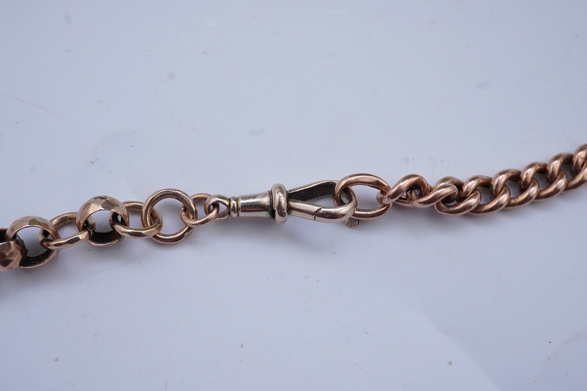 A gold necklace, late 19th century composite